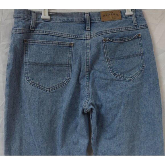 Riders By Lee Womens 14Long 34x34 Midrise Straight Leg Medium Wash Denim Jeans - Picture 10 of 15